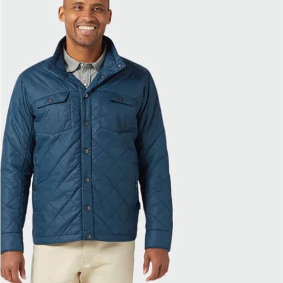 Stio sz S Men's Midnight Hour Skycrest Snap Shirt Men's Blue Quilted Jacket VGUC - Picture 10 of 12